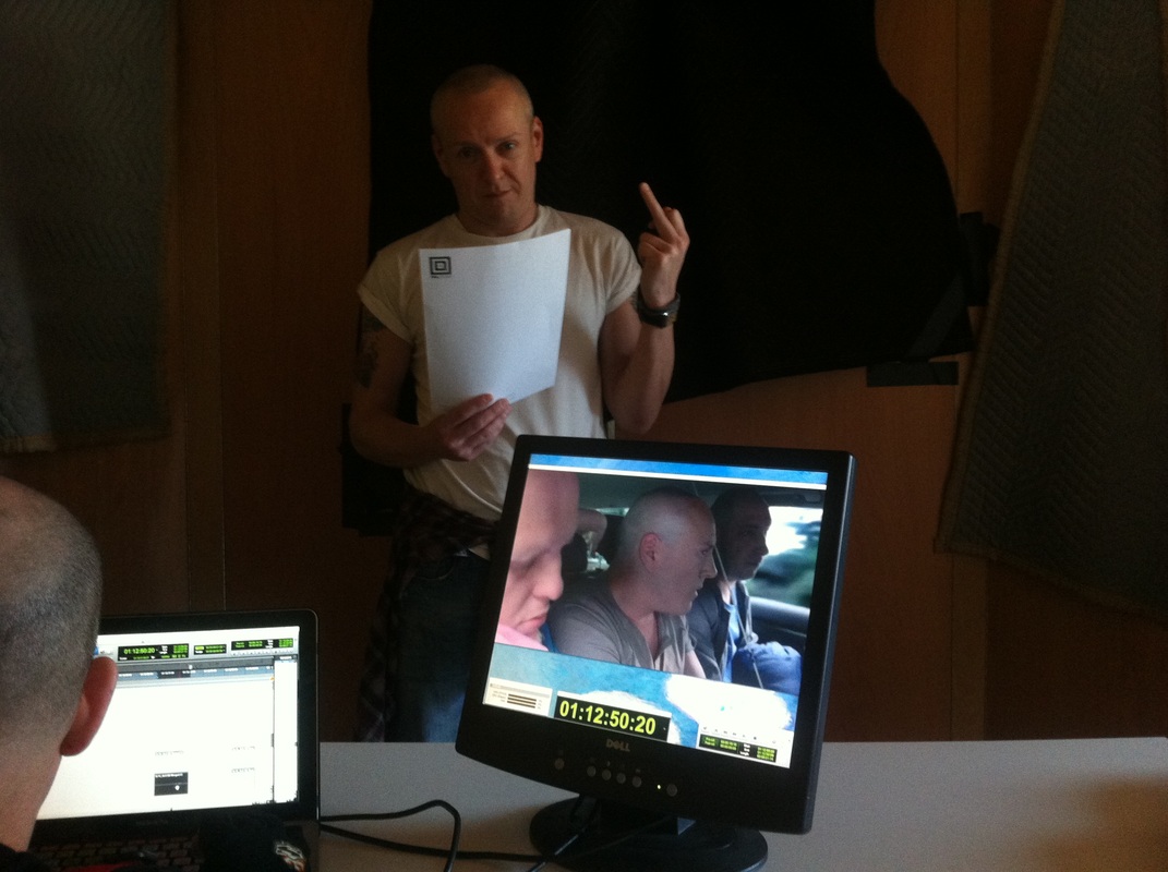 Craig Conway recording ADR for The Stagg Do
